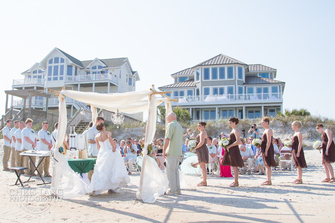 Image of beach Wedding on North TOpsial Island , NC - Topsail Island Wedding Photography
