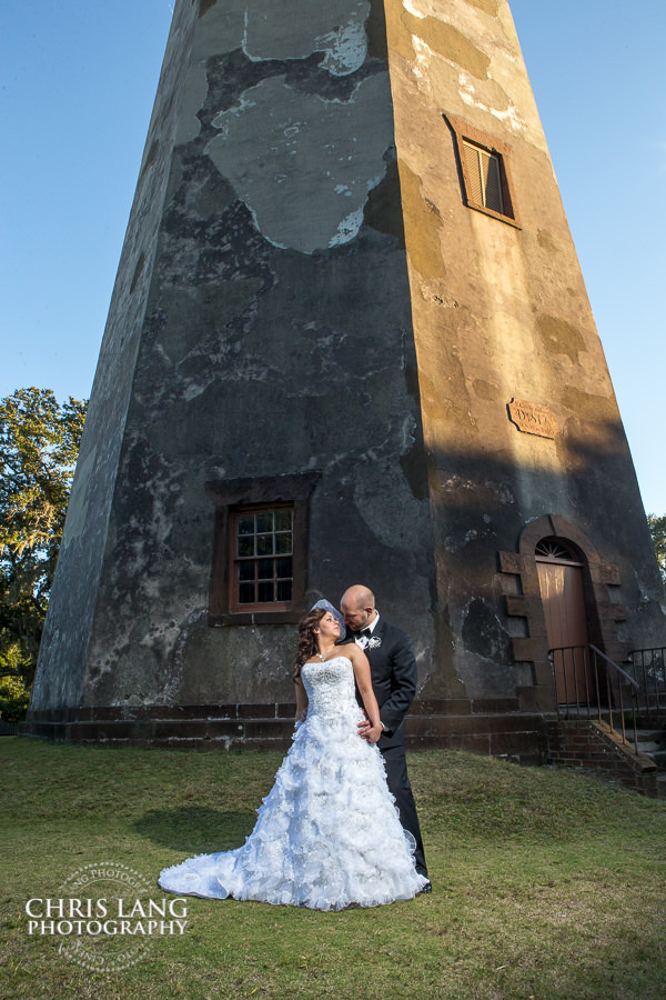 wedding picture at Old Baldy Light House -Bald HeadIsland Wedding Photographers
