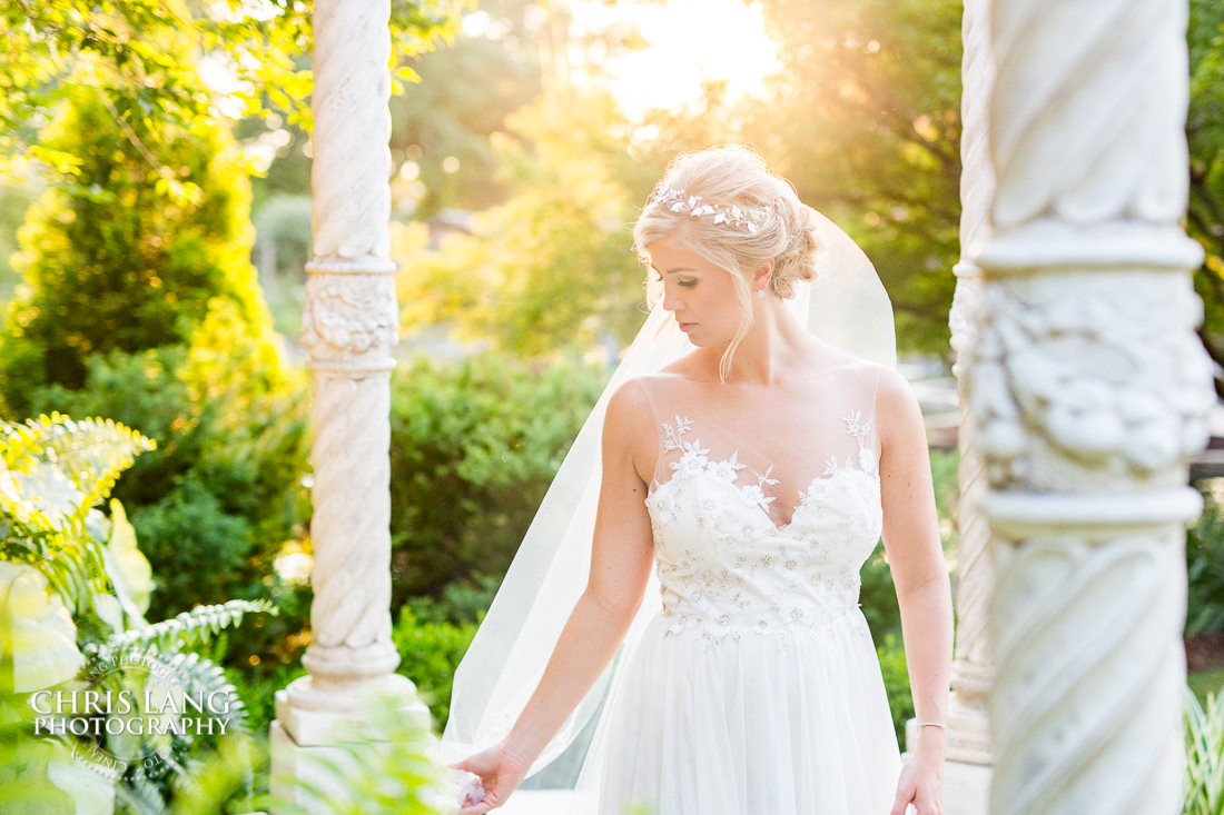 The Arboretum - bridal portrait photography - bridal portraits - bride - wedding dress - ideas - wilmington nc -
