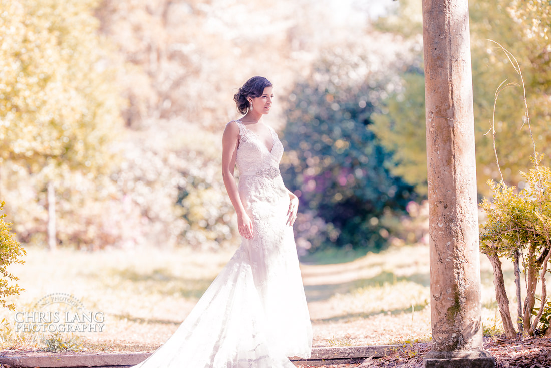Airle Gardens bride photo - bridal portrait photography - bridal portraits - bride - wedding dress - ideas - wilmington nc -