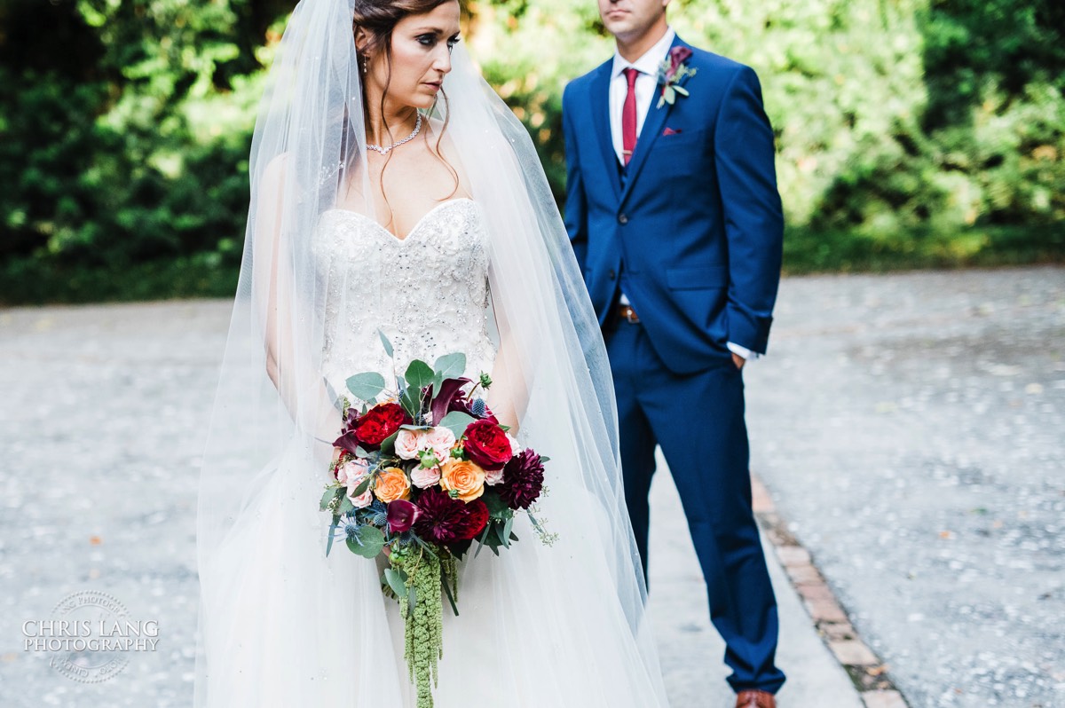 Picture of bride and groom - wedding bouquet - wedding day-brooklyn arts center - weddings - wedding venue -  wedding photo - ideas - wilmington nc - chris lang photography 