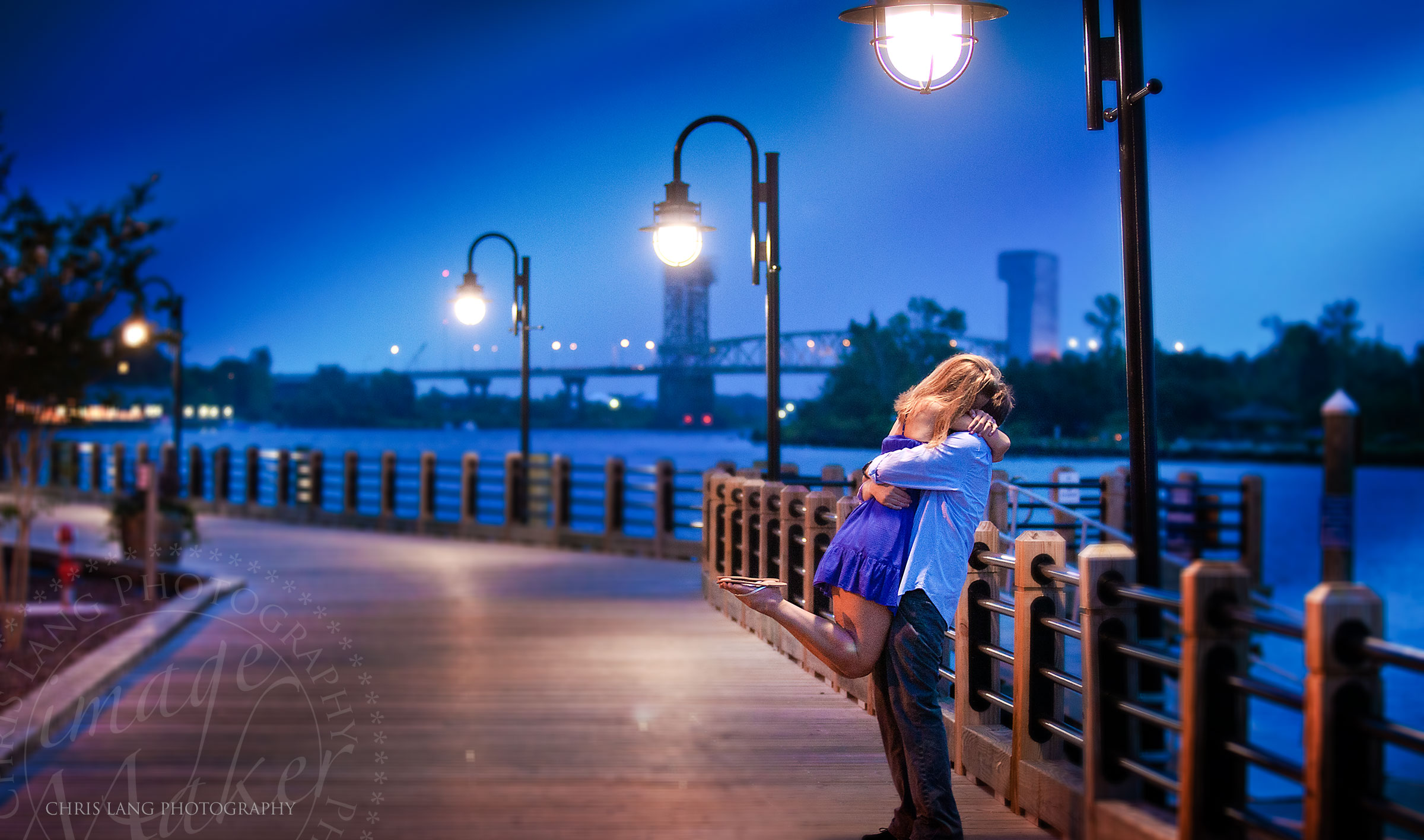 Engagement picture-Downtown-Cape Fear- Riverwalk-Wilmington-NC-Engagement-Photographers
