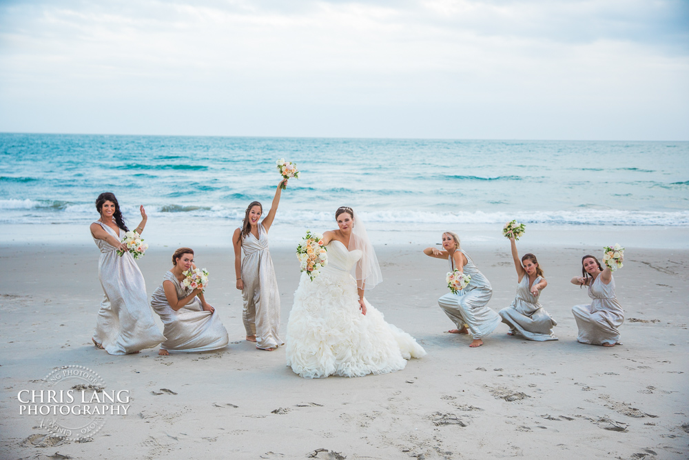 bridal party picture - bald head island - beach weddings - beach wedding picture - wedding ideas - beach wedding photography - Bald Head Island NC