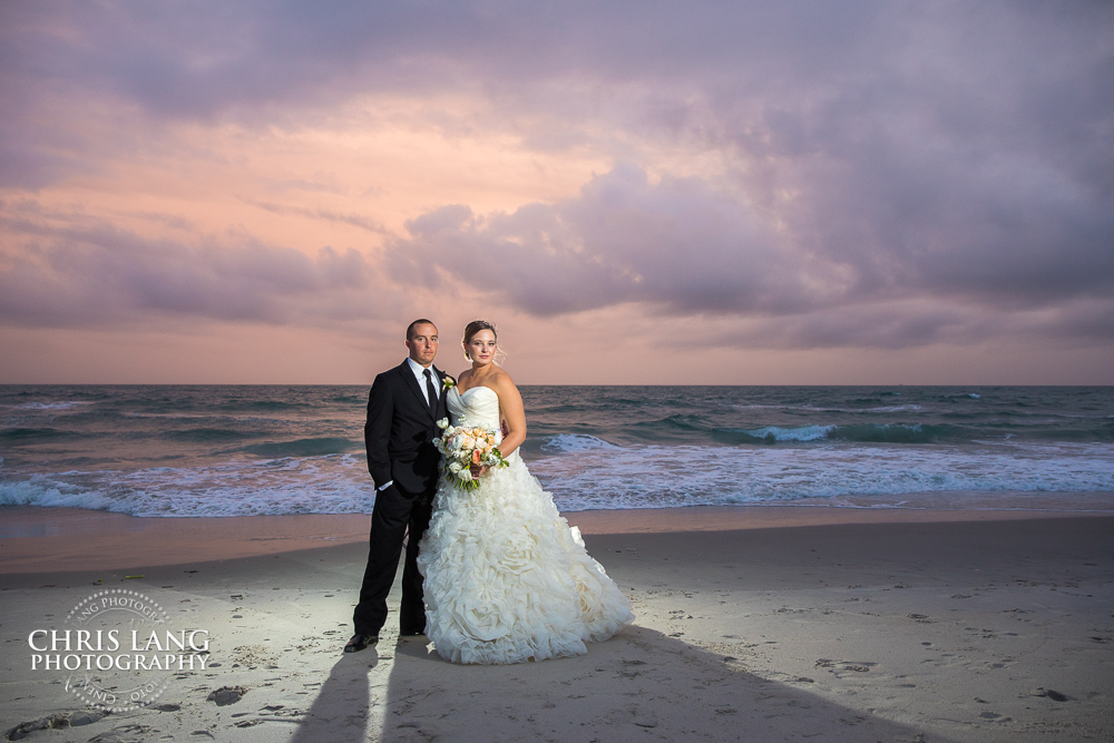 bald head island - sunset picture - atlantic ocean - bride & groom - beach weddings - beach wedding picture - wedding ideas - beach wedding photography 