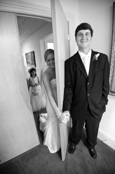 Fine Art-Wedding-Photography-Pictures-Ideas-Inspiration-Real Weddings-Wilmington-NC-Photographers-Bride & Groom Praying on opposite side of door