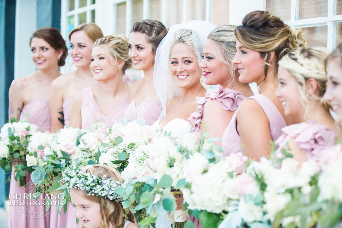 bakery 105 weddings - wilmingotn nc - bridesmaids - groomsman - bridal party photography - bride- groom - bridal party photo ideas - 