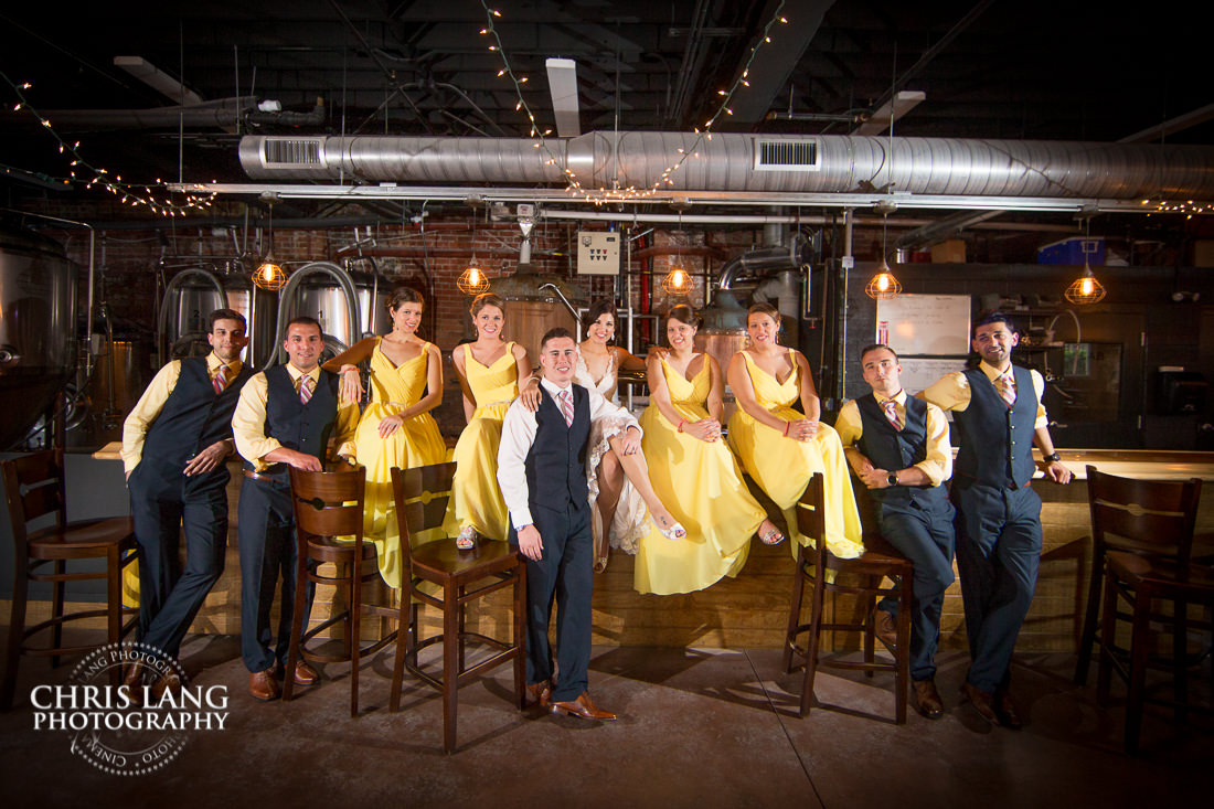 Iron Clad Brewery Weddings - Wilmington NC - wedding photography - night wedding photography - evening wedding photos- bride - groom - wedding photo ideas - 