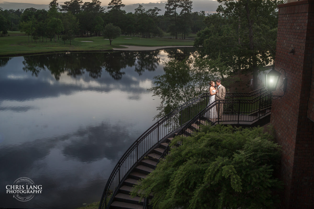 River Landing - Wallace NC - Wedding venue -sunset wedding photo - the golden hour - bride & groom - wedding dress - sunset wedding photography - twlight 