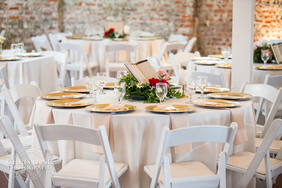 reception table - centerpiece -bakery 105 - wedding venue - wilmington-nc - wedding photo - ideas 